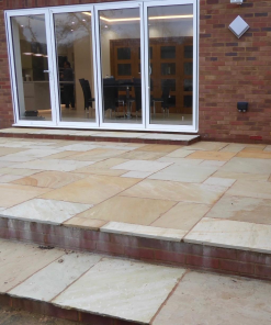 Fossil Mint Indian Sandstone 900X600mm Paving 21.00m2 22mm (Price: £23.95/m2)