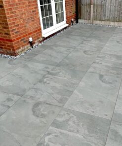 Beside Grey Outdoor Porcelain Slabs 900x600x20mm (£22.95/m2)