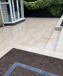County Crema porcelain paving 900x600x20mm cream outdoor patio slabs